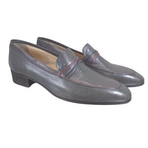Sophisticated Gray Leather Men's Oxfords